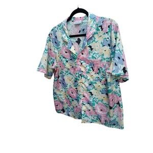 Vintage Levi Strauss Bend Over Womens Floral Button Up Size 38 true vtg